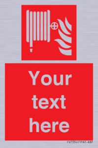 Custom Fire hose reel Sign